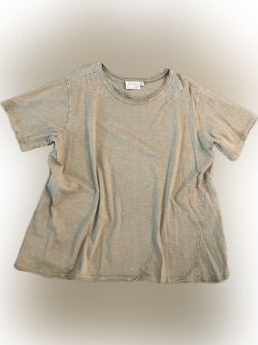 Relaxed Short Sleeve Tee in Washed Beige